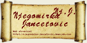 Njegomirka Jančetović vizit kartica